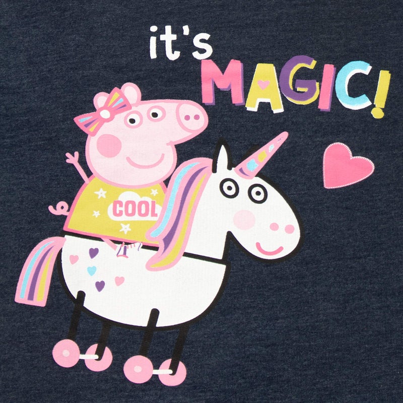 Peppa Pig فستان بونيه مع تي شيرت للبنات من بيبا بيغ بحجم 3T متعدد الألوان - Image 2